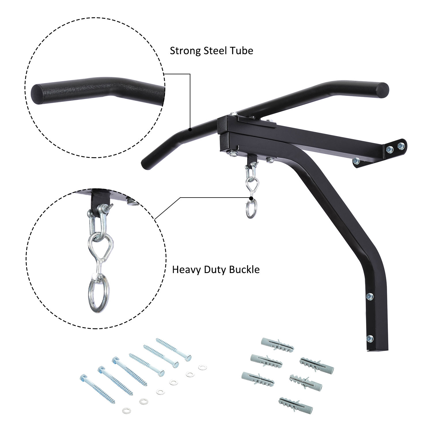 pull up bar with punch bag hook