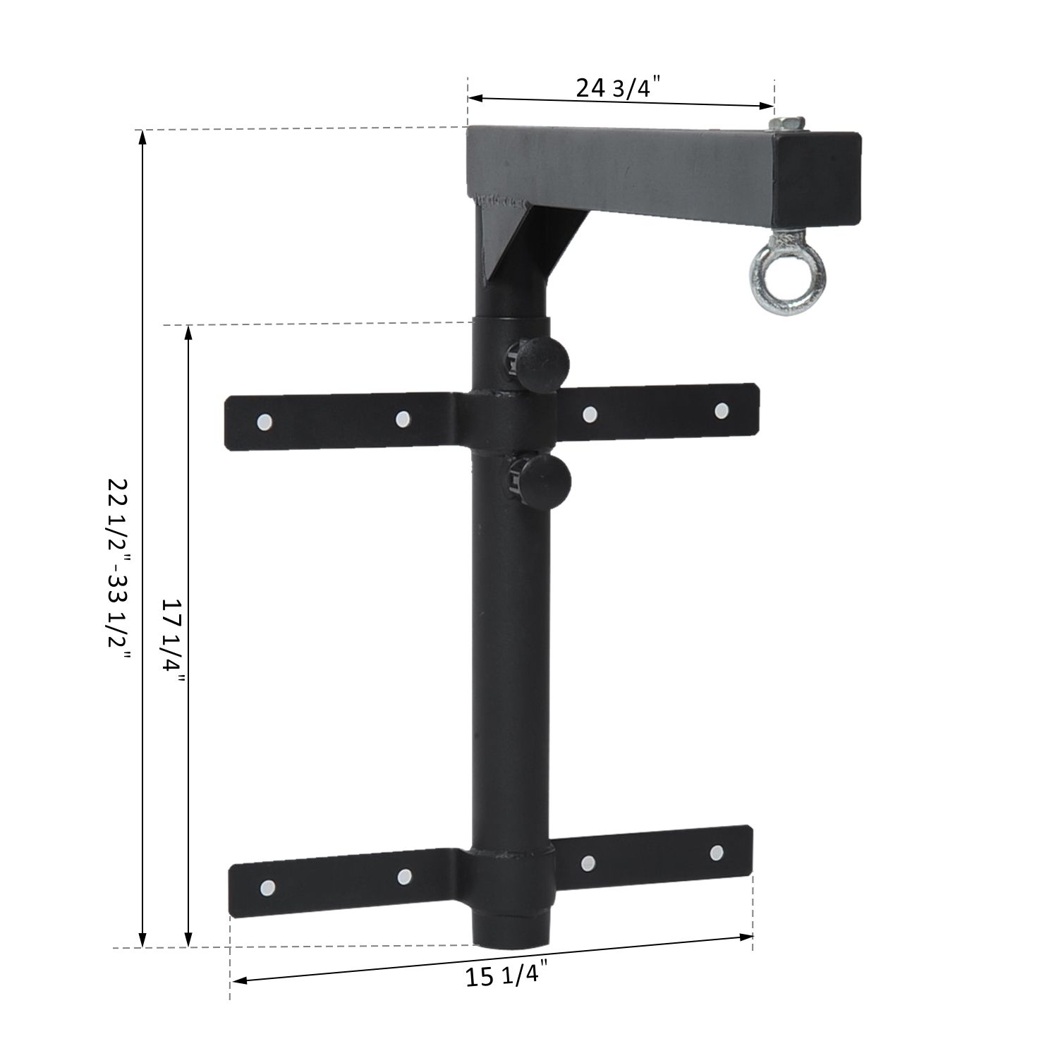 Wall Mount Heavy Bag Bracket Boxing Punch Bag Hanger MMA Training Sport Black
