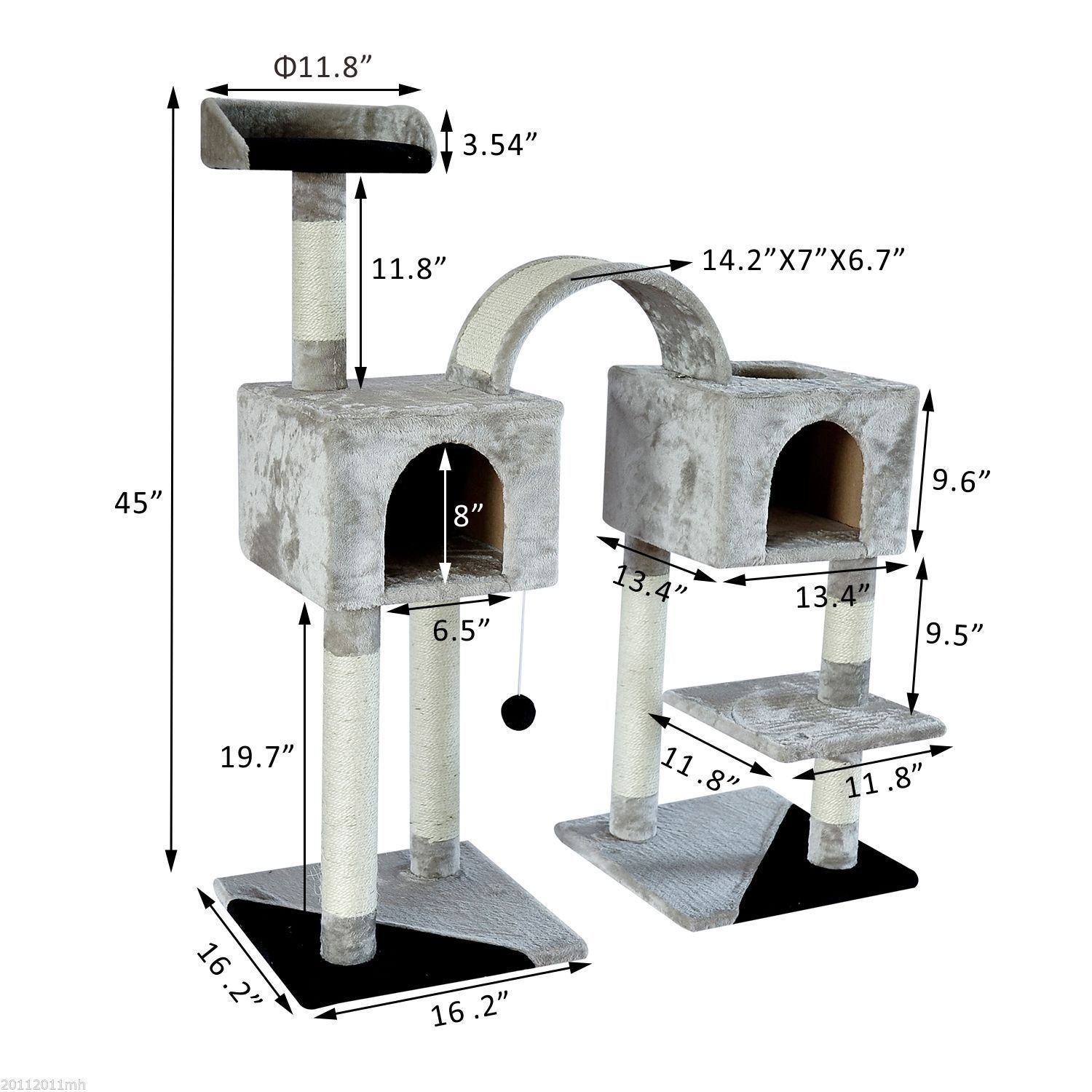 Multi Level Cat Scratcher Tree Condo Kitten House Post Bed Toys Cat