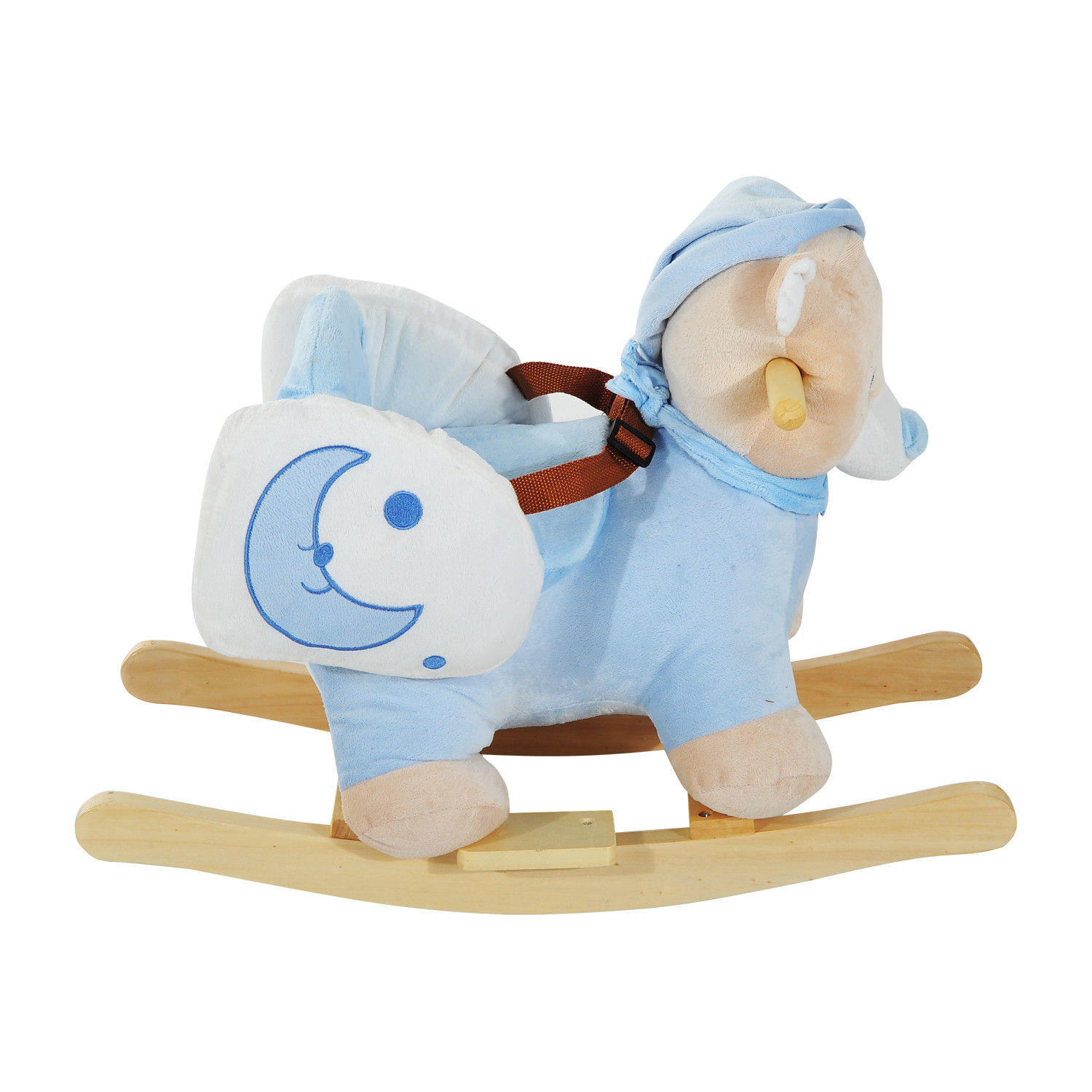 Children Kids Ride on Rocking Horse Seat Play Toy Rocker Wood w/Nursery