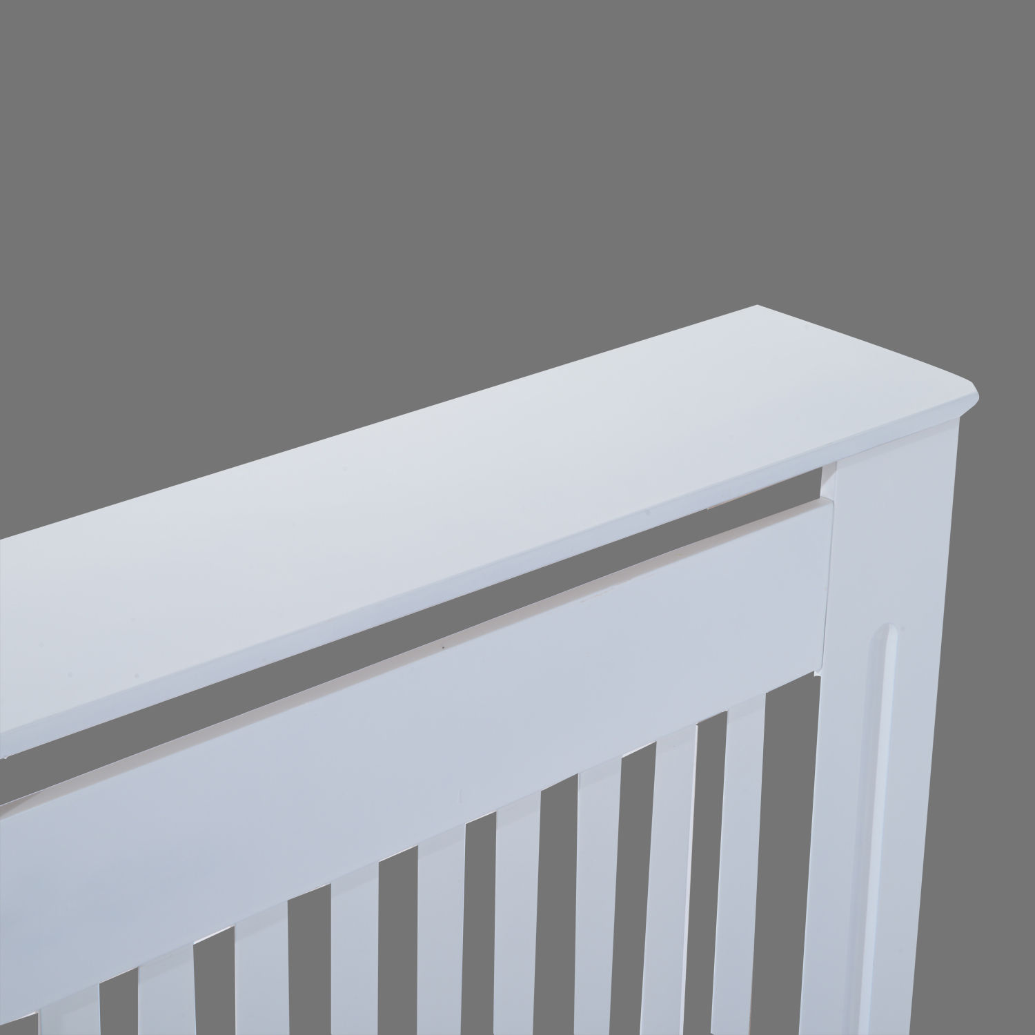 Modern Vertical Style Slatted Radiator Cover Painted MDF Home Use White