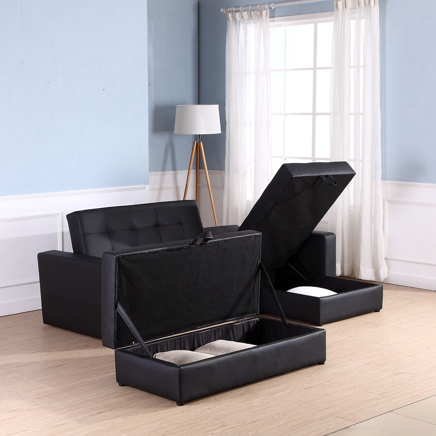 Sofa Bed Storage Sleeper Chaise Loveseat Couch Sectional Living Room