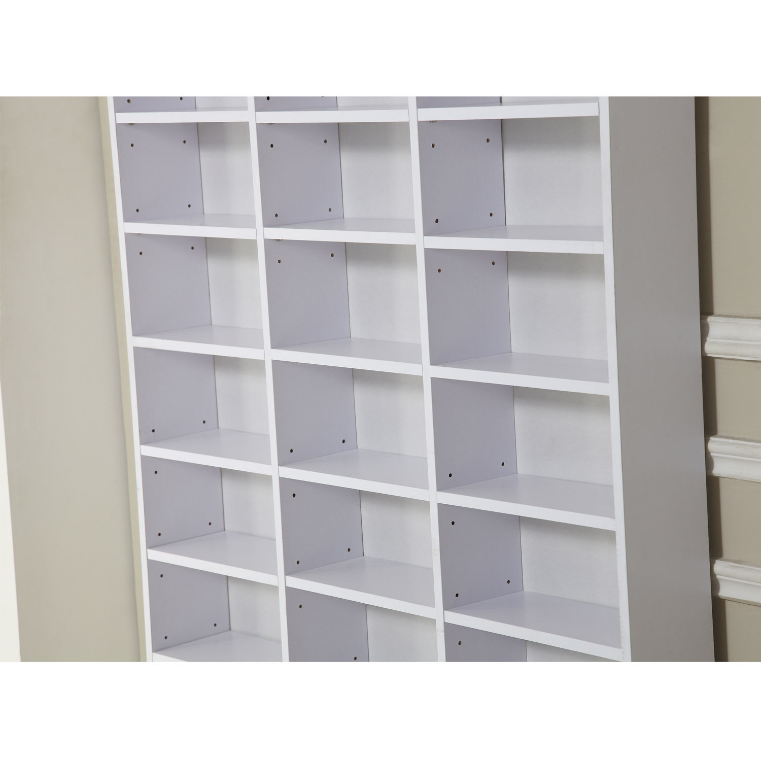 CD DVD Media Storage Wooden Shelves Bookcase Display Shelving Unit