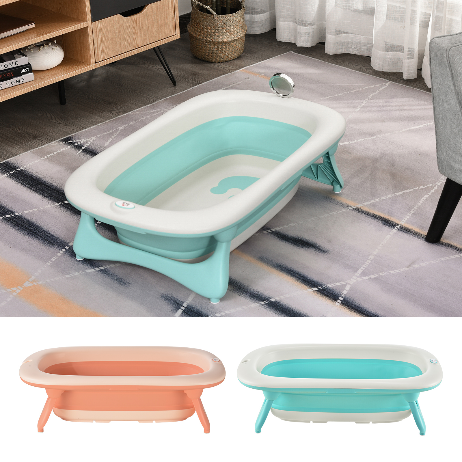 Ergonomische Babybadewanne Babywanne faltbare Badewanne Kunststoff