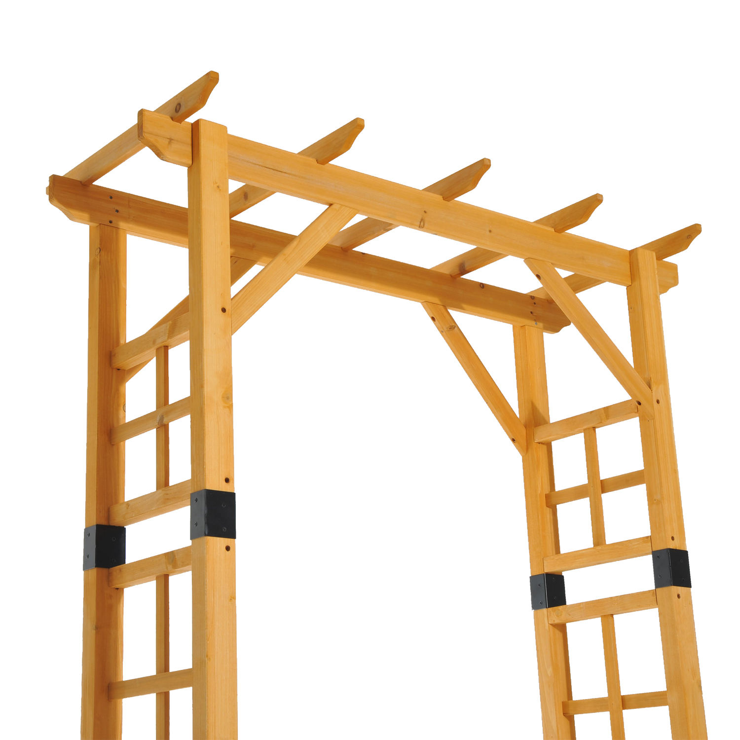 Outsunny Rosenbogen Torbogen Rankgitter Pergola Spalier Rankhilfe Holz