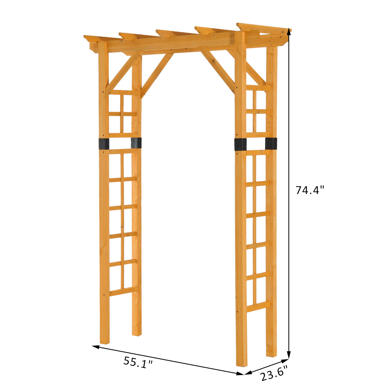 Outsunny Rosenbogen Torbogen Rankgitter Pergola Spalier Rankhilfe Holz