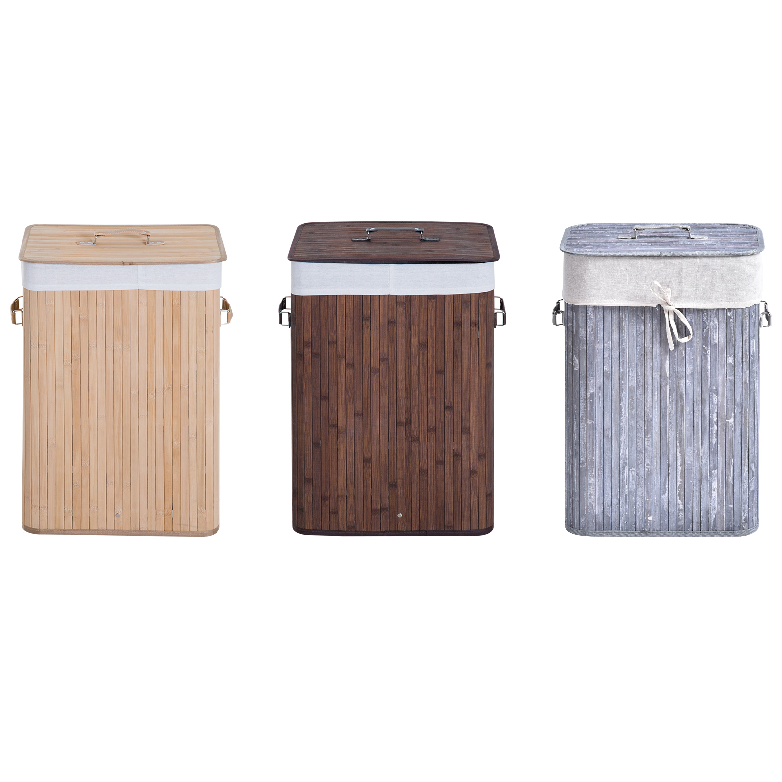 Bambus Wäschekorb Wäschetruhe Wäschebox Wäschesammler Eckig 3 Farben | eBay