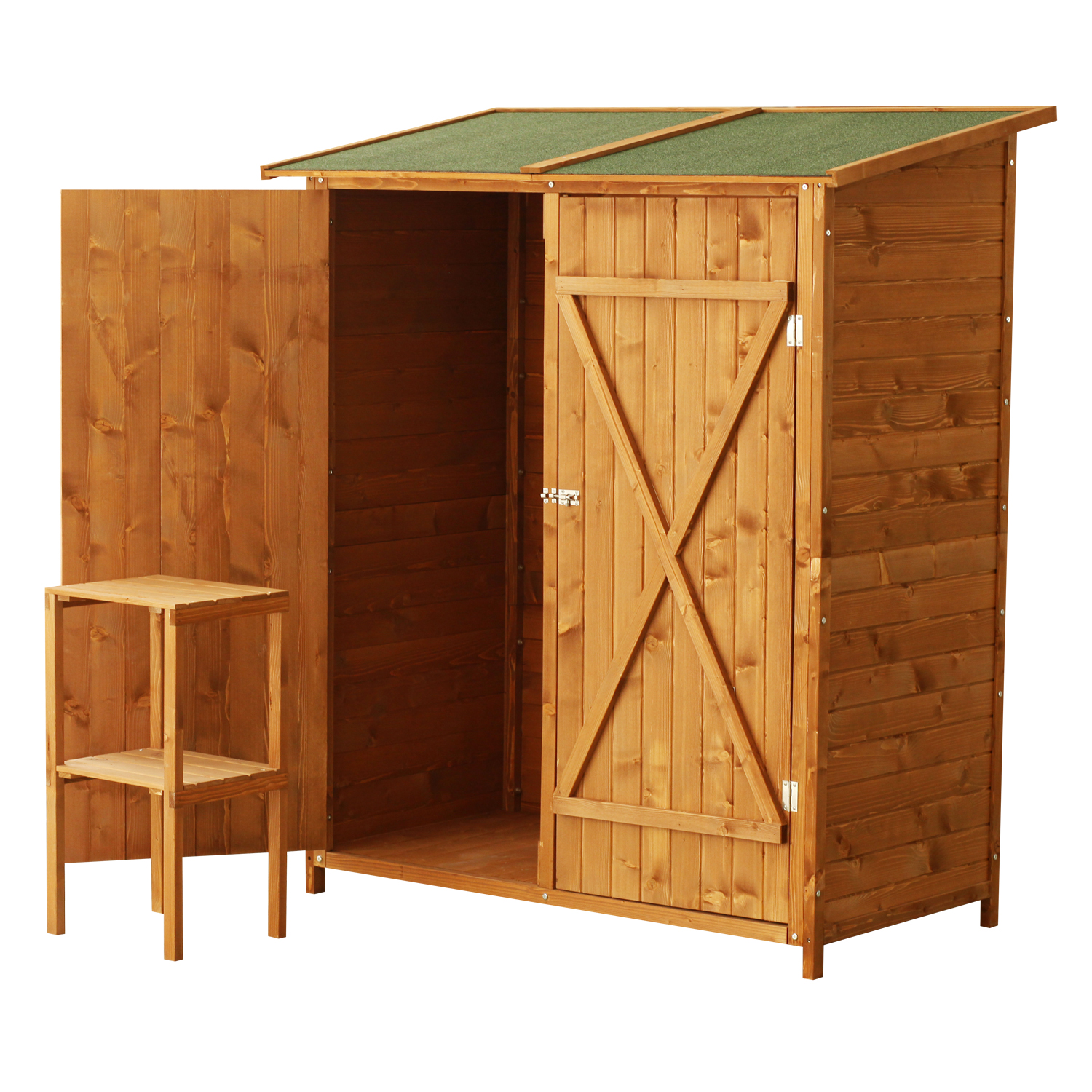 Gabinete Caseta Herramientas Jardin 165x140x75 Cobertizo Madera Maciza