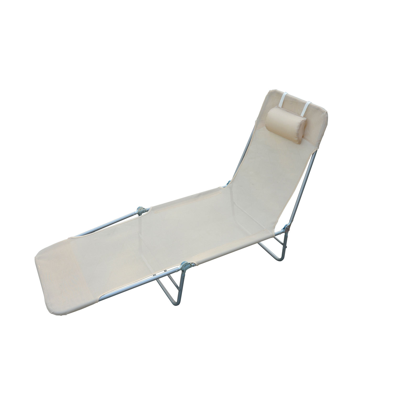 Tumbona Inclinable de Acero Plegable con Almohada Playa Piscina Varios Colores 01 0334 872 1 - Tumbona Inclinable de Acero Plegable con Almohada Playa Piscina Varios Colores