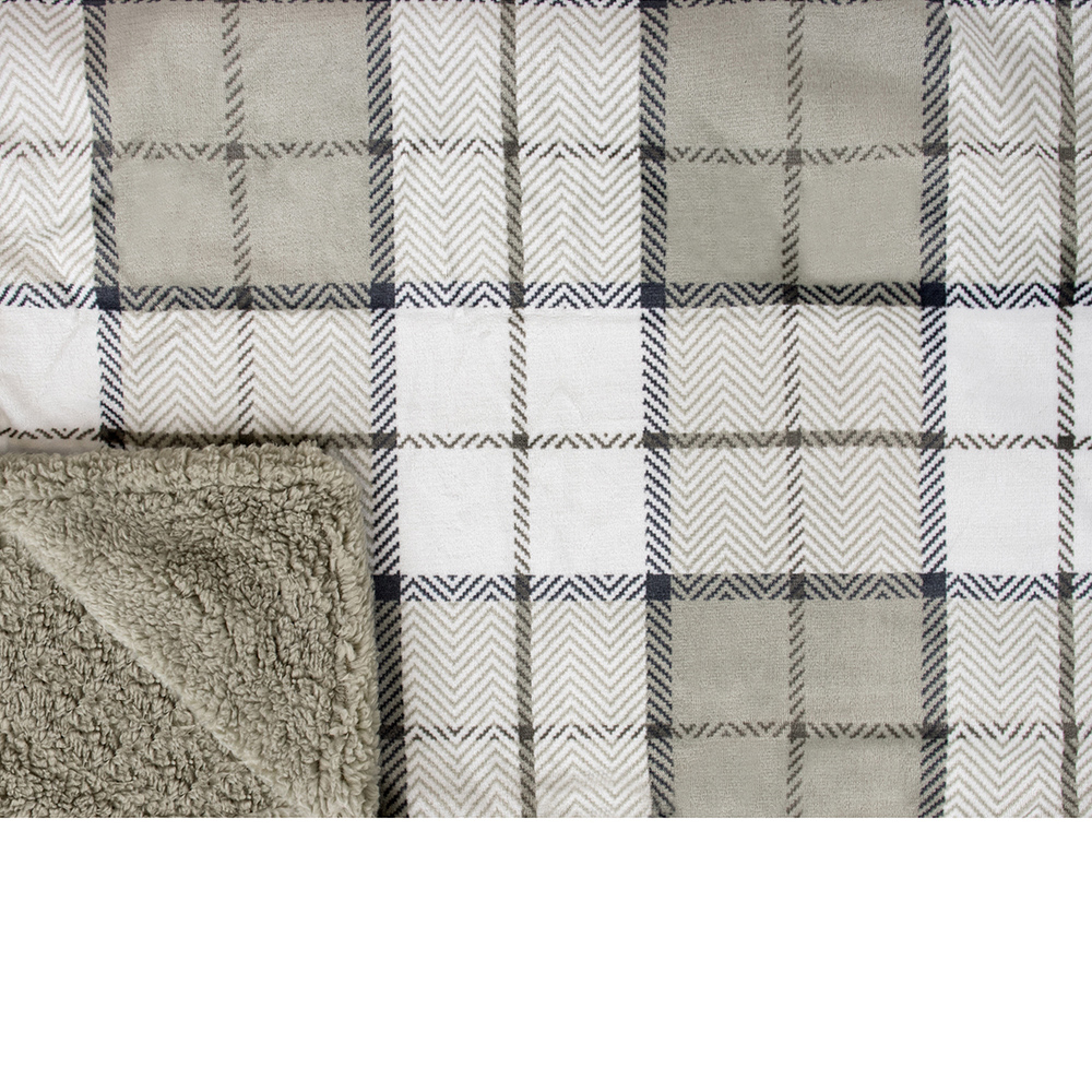 Plaid Throw Blanket for Couch Sofa Bed Sherpa Fleece Soft Microfiber Reversible - Picture 28 of 104