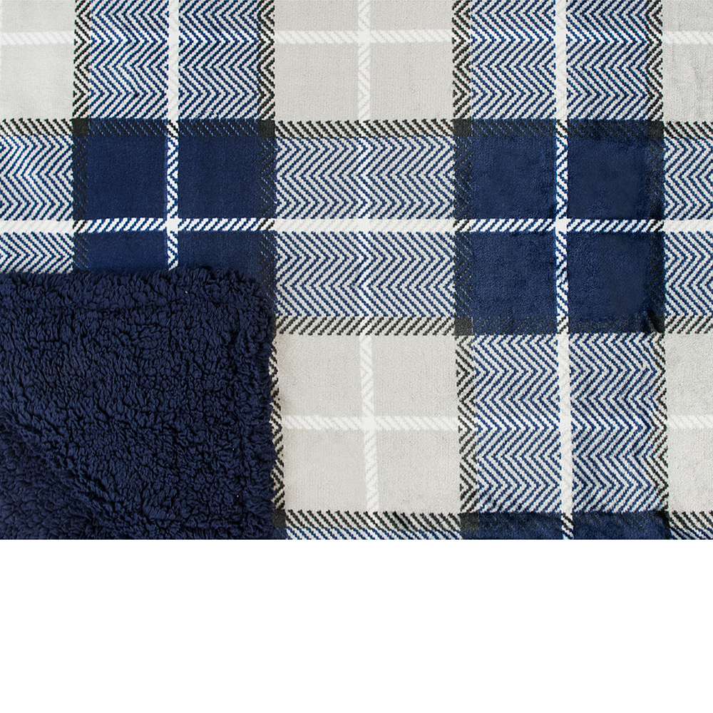 Plaid Throw Blanket for Couch Sofa Bed Sherpa Fleece Soft Microfiber Reversible - Picture 60 of 104