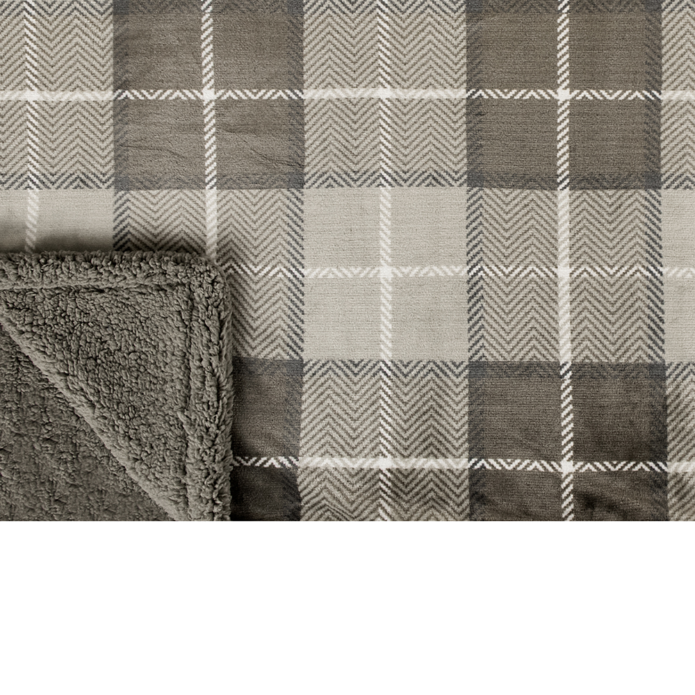 Plaid Throw Blanket for Couch Sofa Bed Sherpa Fleece Soft Microfiber Reversible - Picture 92 of 104