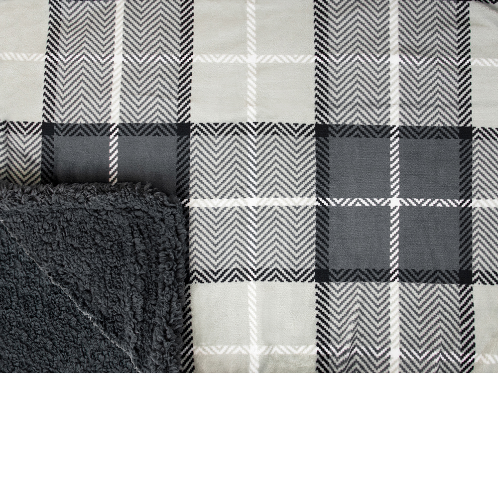 Plaid Throw Blanket for Couch Sofa Bed Sherpa Fleece Soft Microfiber Reversible - Picture 20 of 104