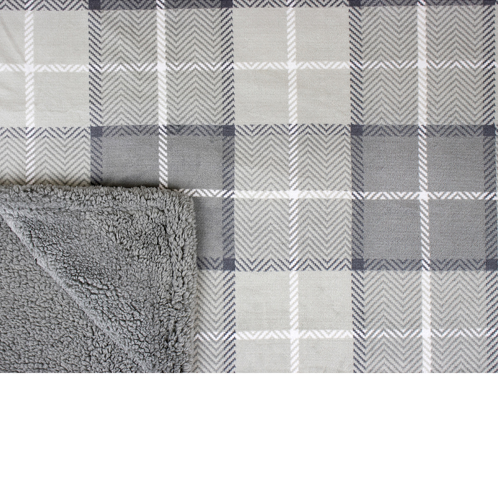 Plaid Throw Blanket for Couch Sofa Bed Sherpa Fleece Soft Microfiber Reversible - Picture 52 of 104