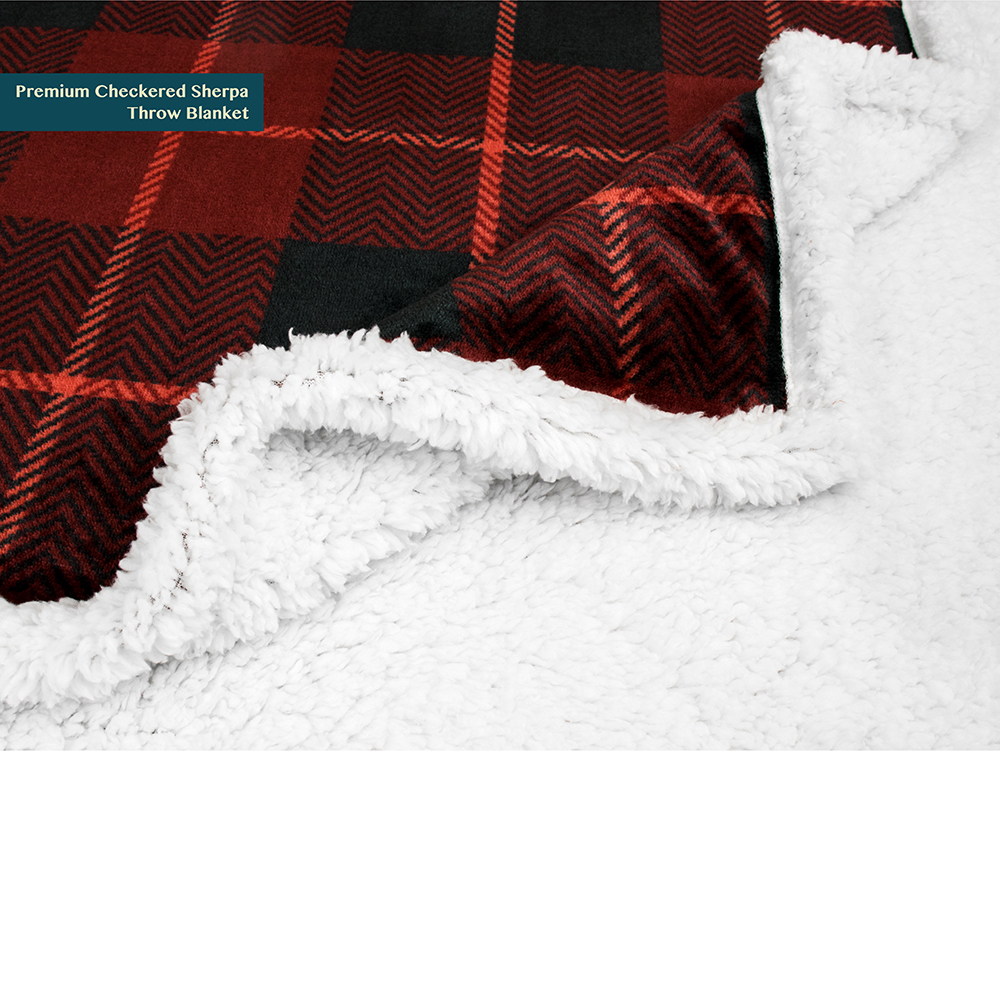 Plaid Throw Blanket for Couch Sofa Bed Sherpa Fleece Soft Microfiber Reversible - Picture 83 of 104