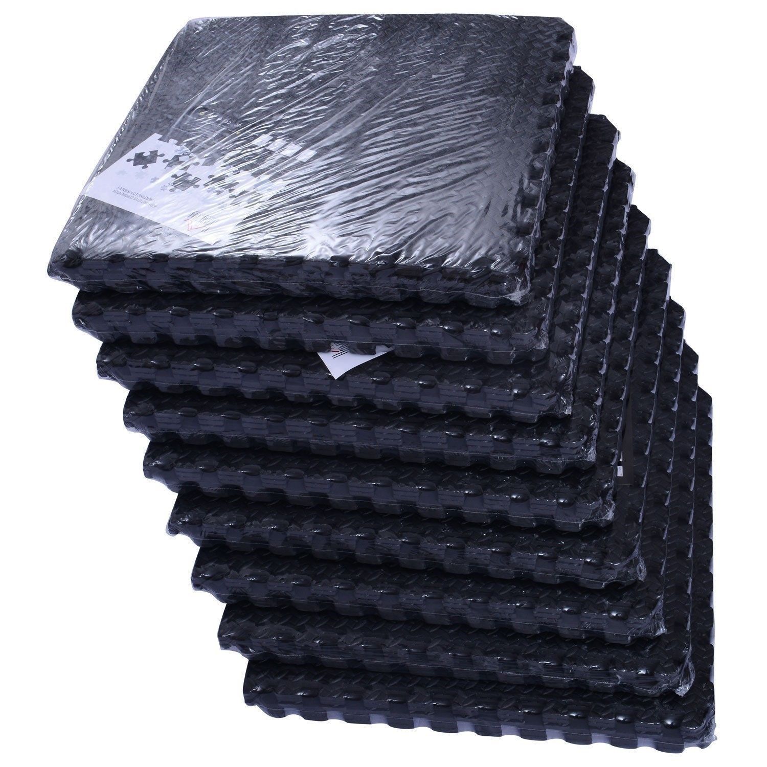 216 SqFt Interlocking Puzzle Rubber Foam Gym Fitness Exercise Tile