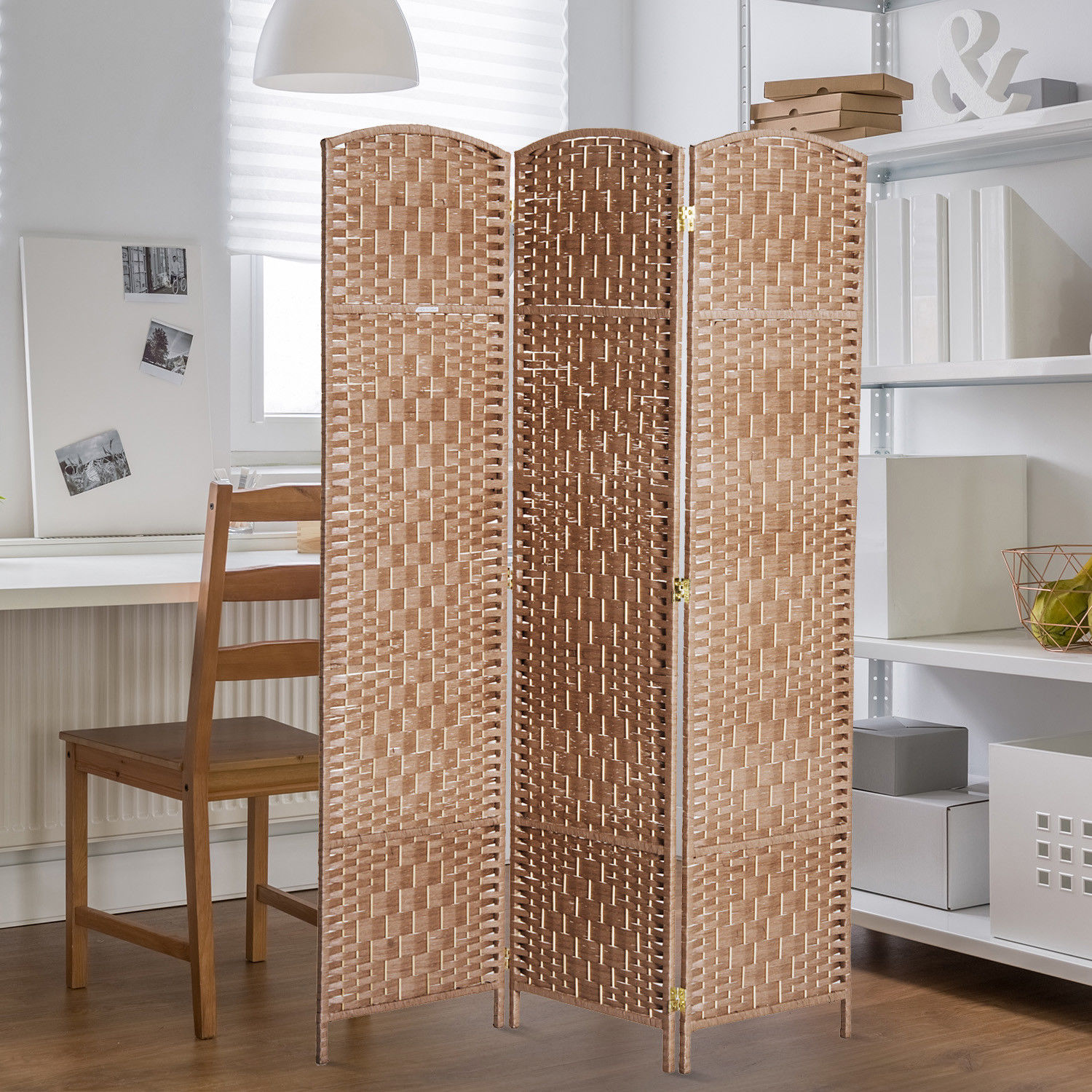 3 Panel Resin Wicker Folding Room Divider Indoor Privacy Screen Home ... 3 Panel Resin Wicker Folding Room Divider Indoor Privacy Screen Home ...