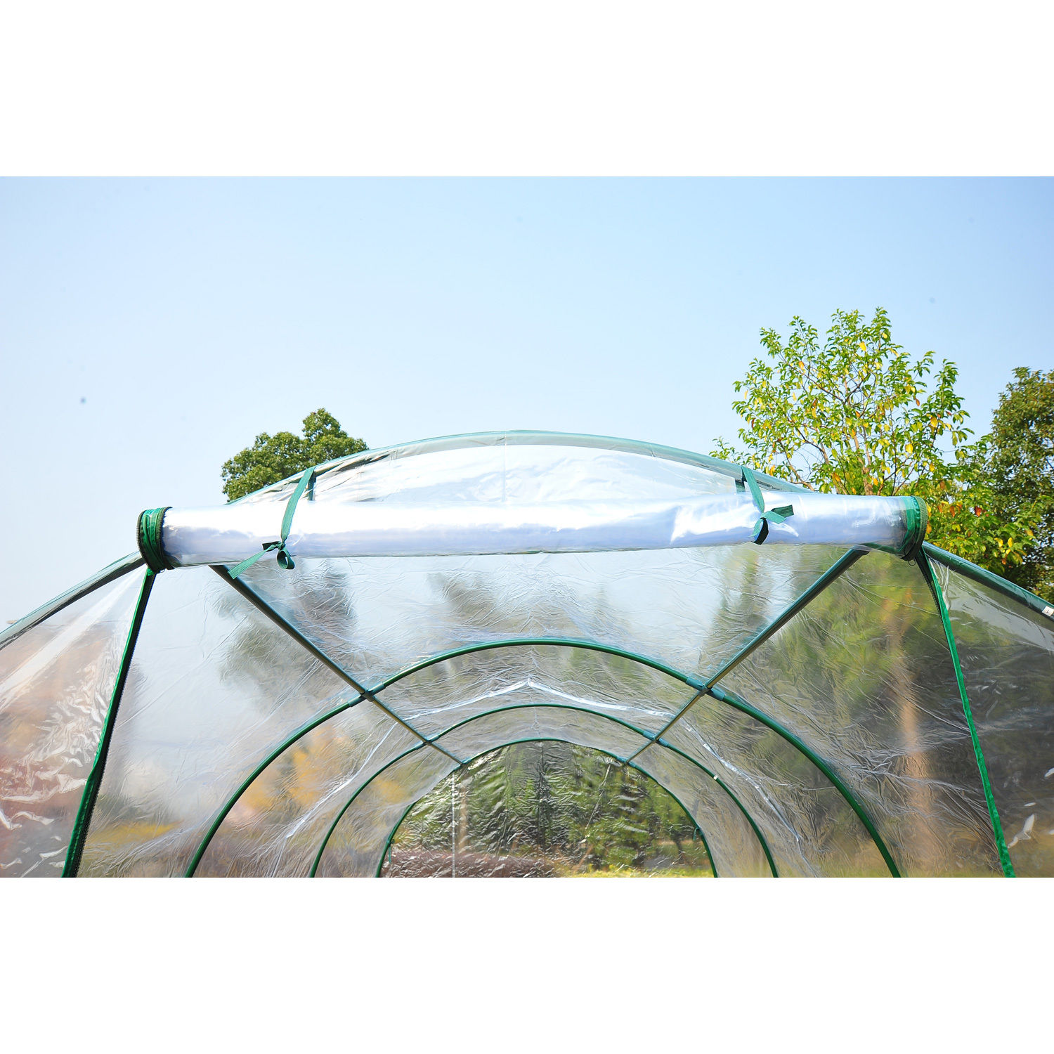 Transparent Polytunnel Greenhouse Poly Tunnel Green House Steel Frame