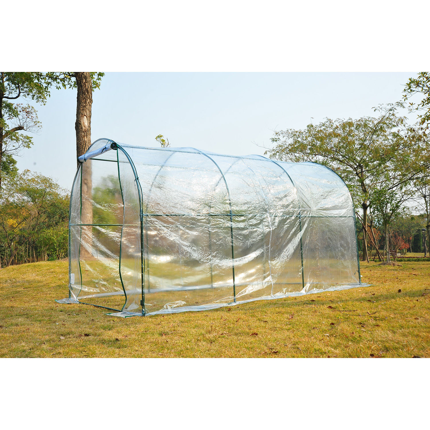 Transparent Polytunnel Greenhouse Poly Tunnel Green House Steel Frame