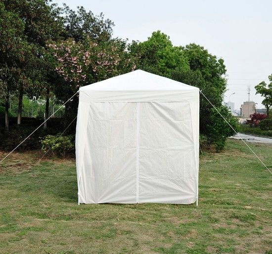 Outsunny 2mx2m Pop Up Gazebo Party Tent Canopy Marquee with Storage Bag White