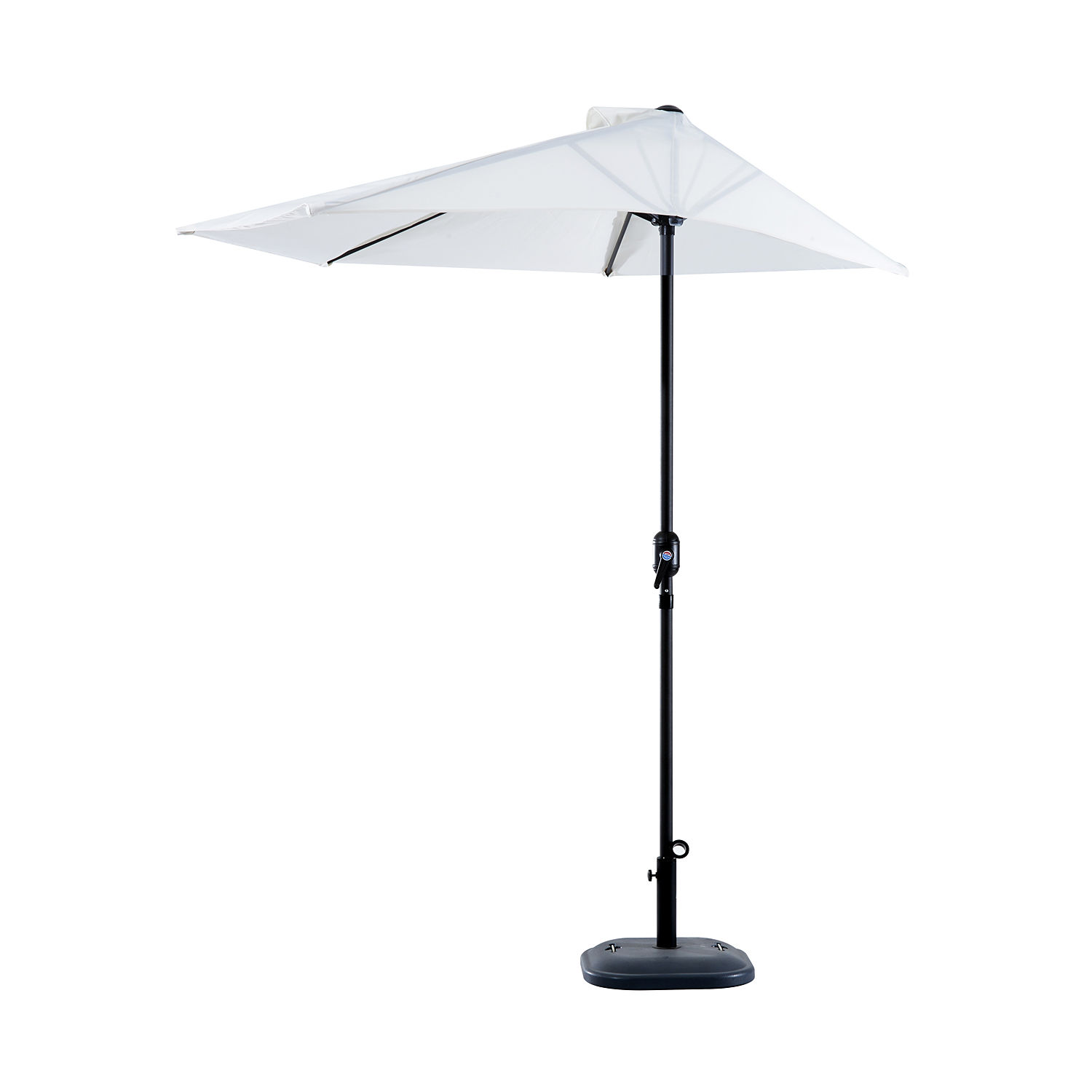 Outsunny 3m Half Round Parasol Garden Outdoor Sun Umbrella Aluminium w