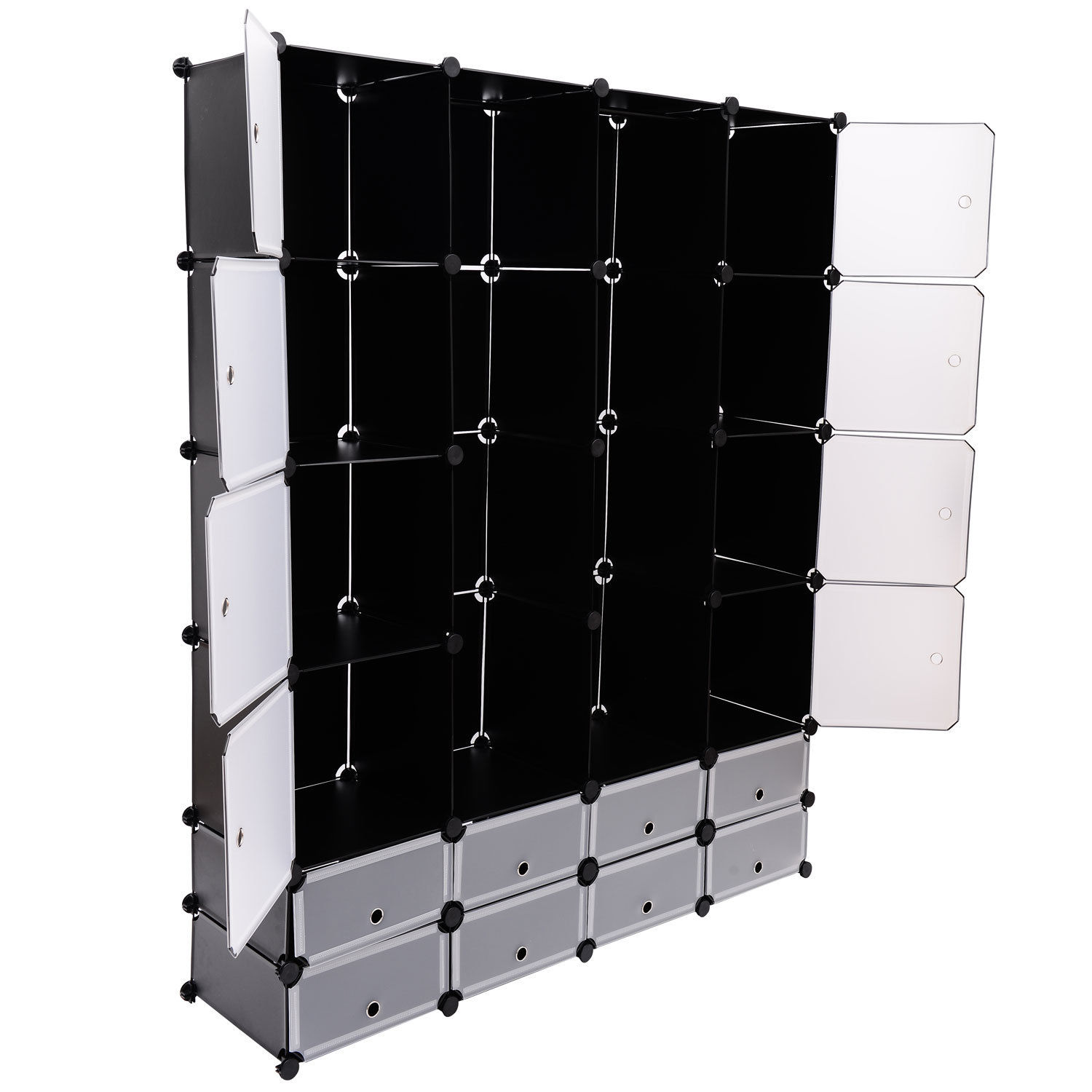 Interlocking Cube Organizer Plastic Storage Shoe Rack Display Stand - Picture 13 of 37