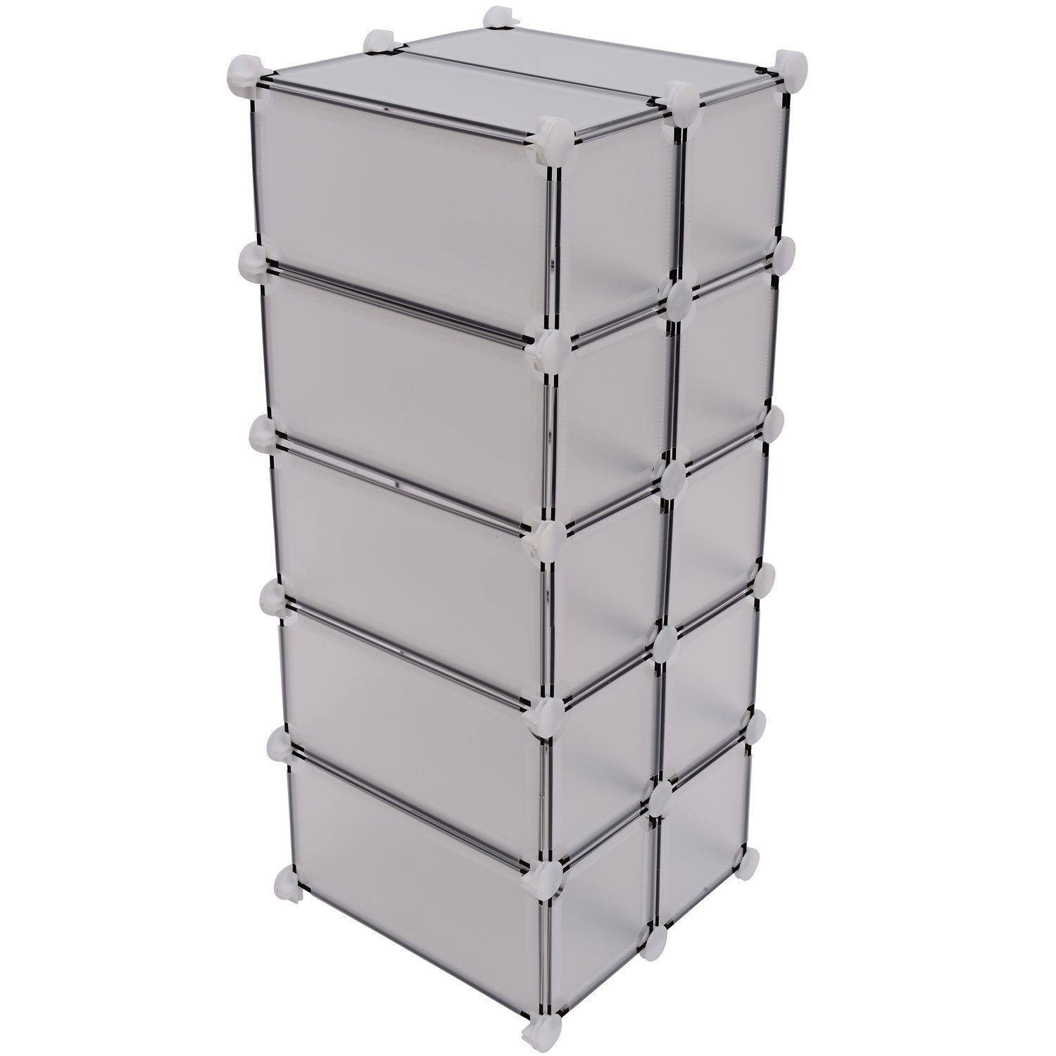 Interlocking Cube Organizer Plastic Storage Shoe Rack Display Stand - Picture 4 of 37