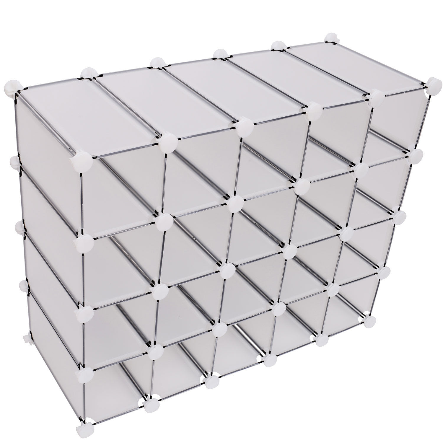Interlocking Cube Organizer Plastic Storage Shoe Rack Display Stand - Picture 20 of 37
