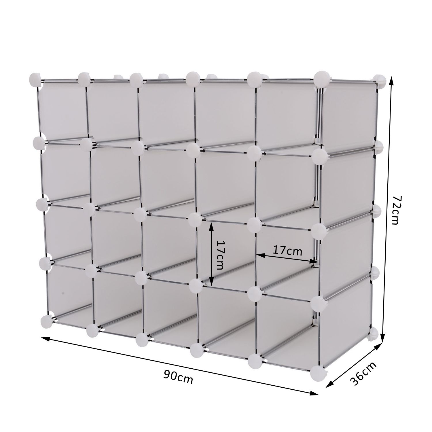 Interlocking Cube Organizer Plastic Storage Shoe Rack Display Stand - Picture 19 of 37