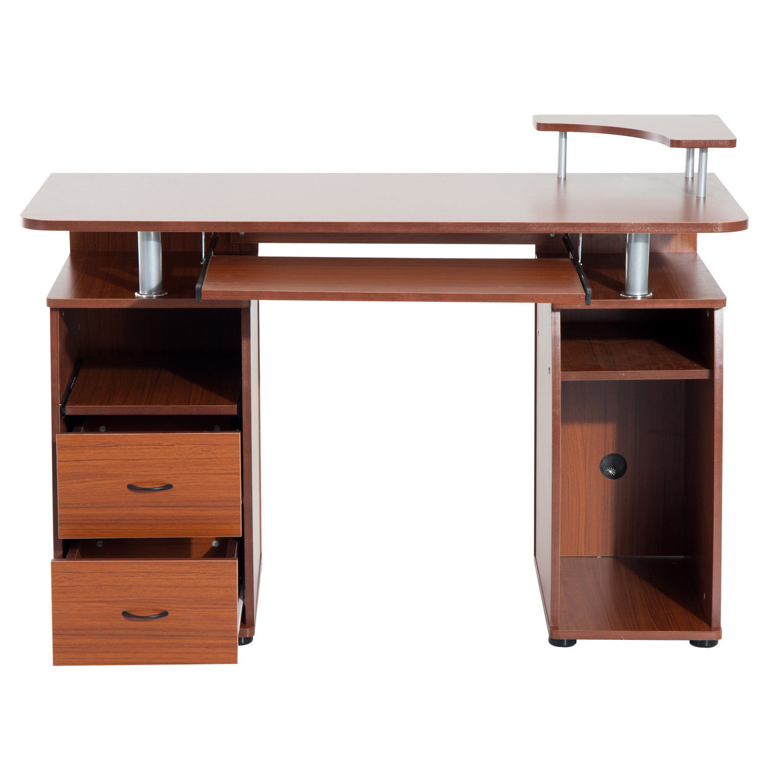 WOODEN PC COMPUTER Desk Desktop Table Home Office Writing Workstation