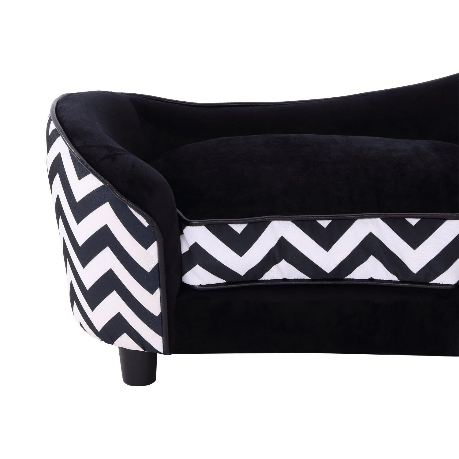 Pet Sofa Dog Cat Couch Wooden Luxury Leather Foam Cushion 4 Styles 2