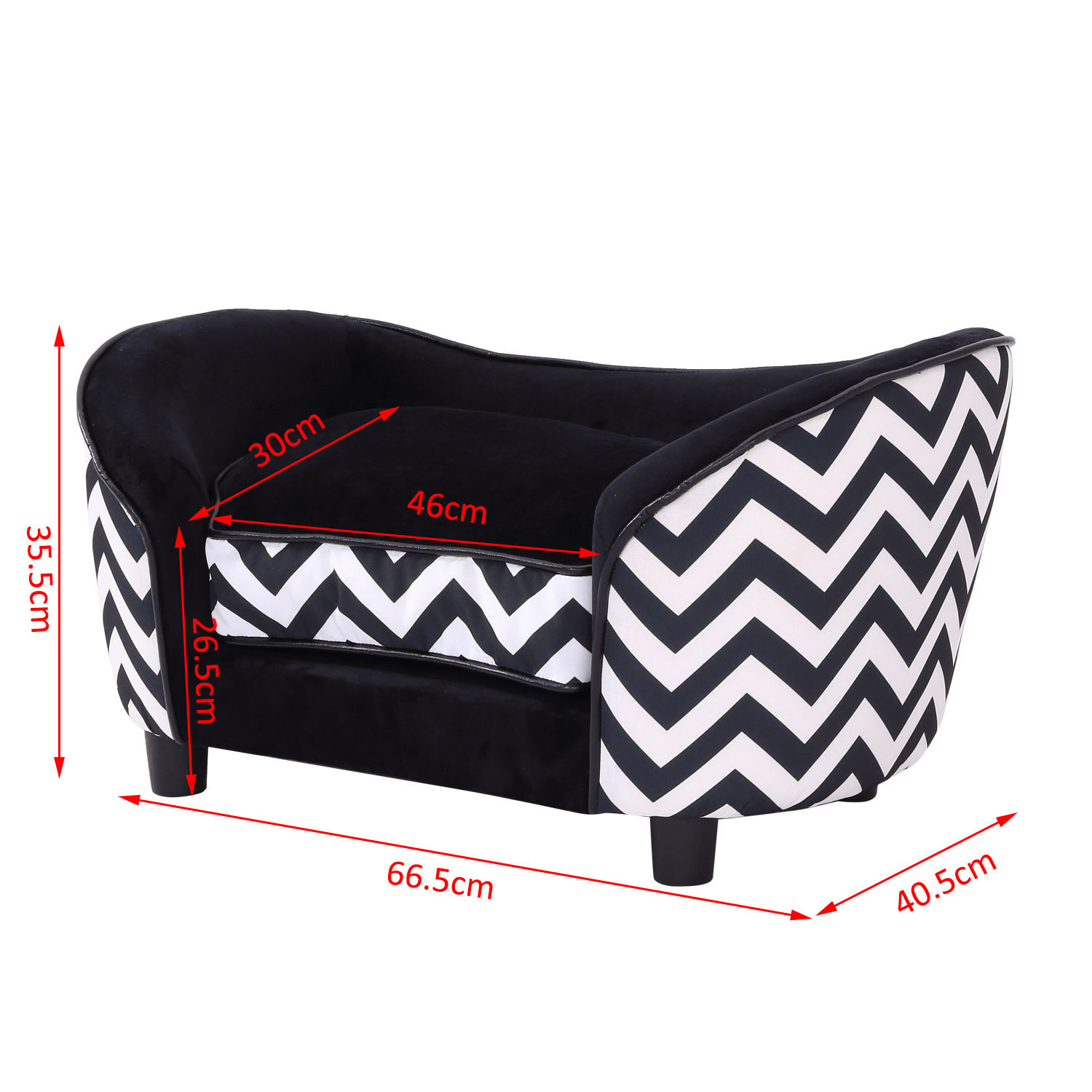 Pet Sofa Dog Cat Couch Wooden Luxury Leather Foam Cushion 4 Styles 2