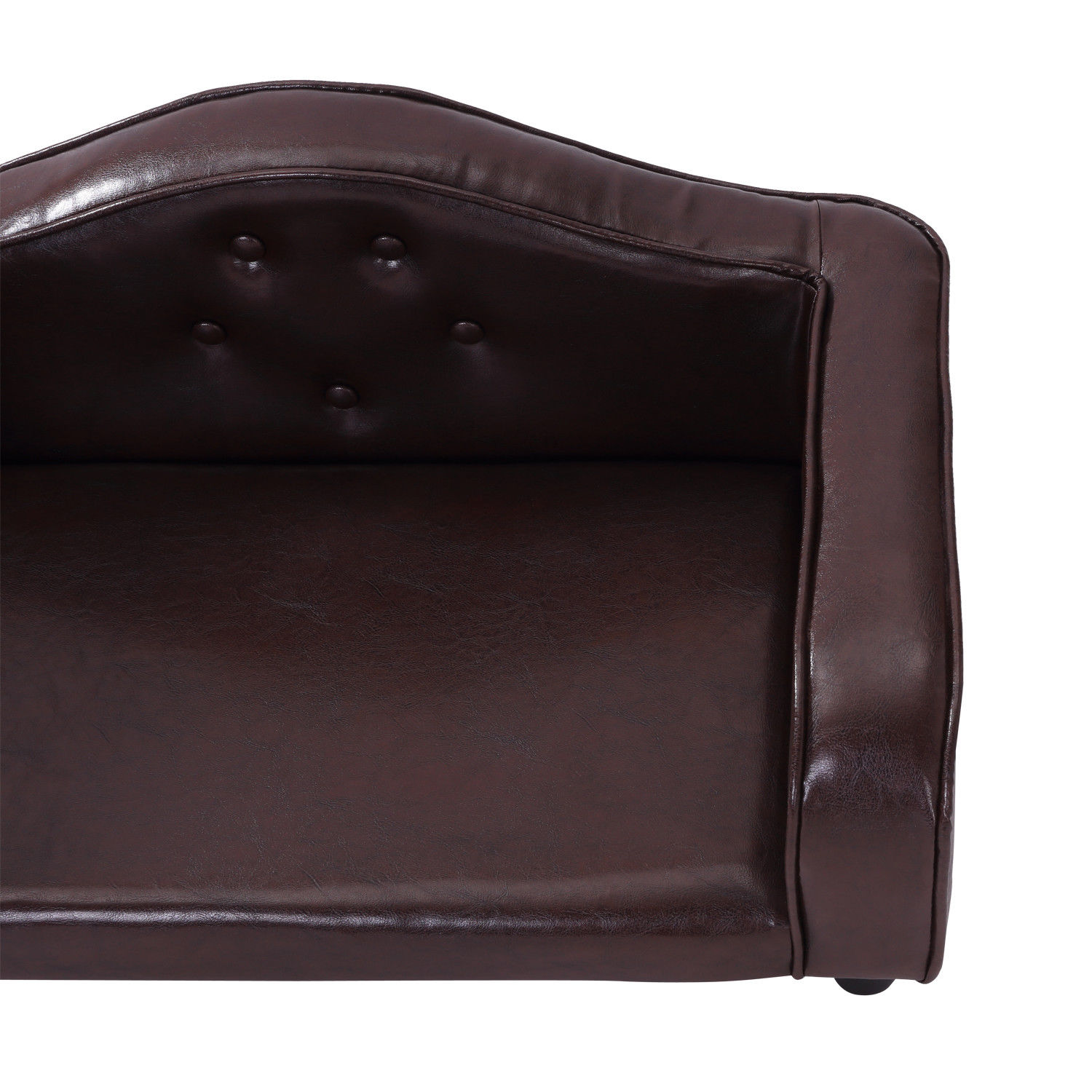 Haustier Sofa Hund katze Couch Holz Luxus Leder Schaumkissen 4 Stile 2