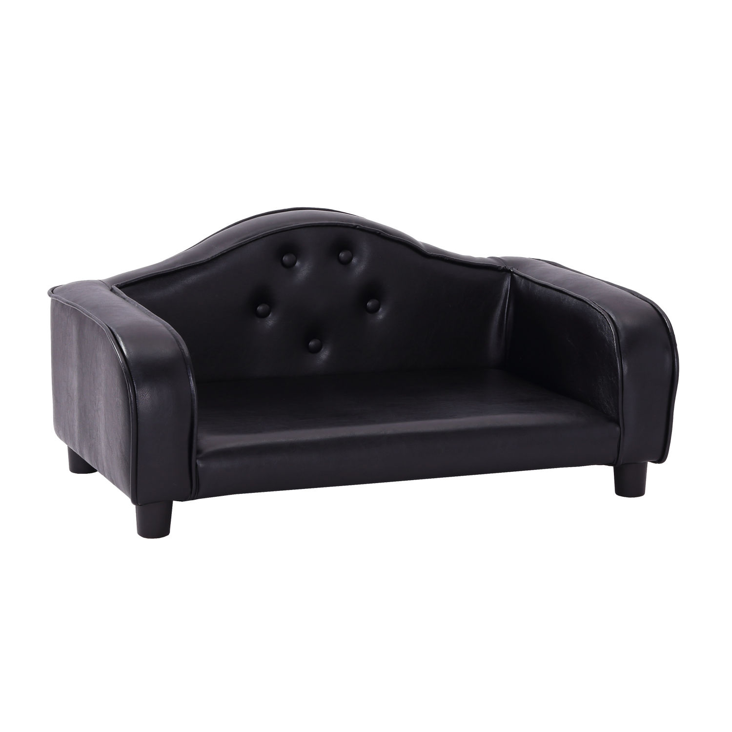 Pet Sofa Dog Cat Couch Wooden Luxury Leather Foam Cushion 4 Styles 2