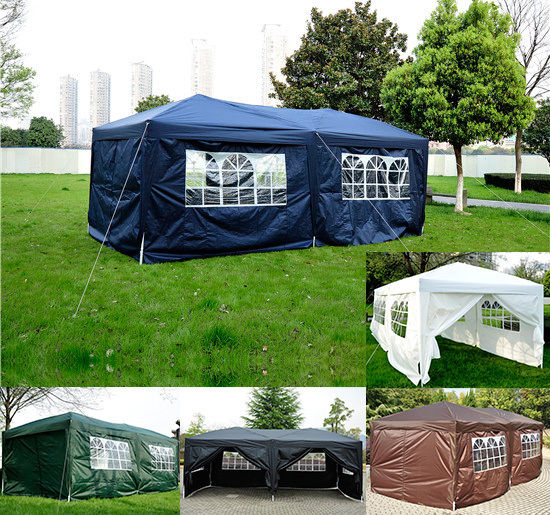 3 x 3m Gazebo Canopy Pop Up Tent Outdoor Garden Party Wedding Shade w// Netting