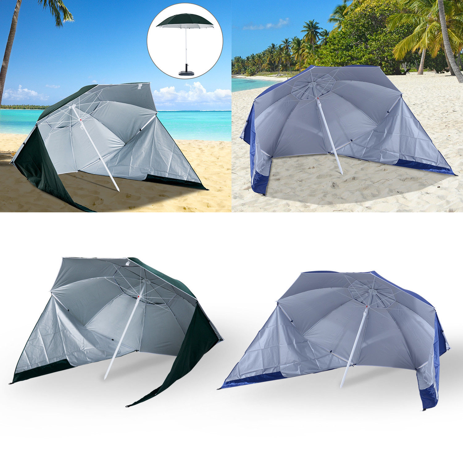 beach umbrella with side panels