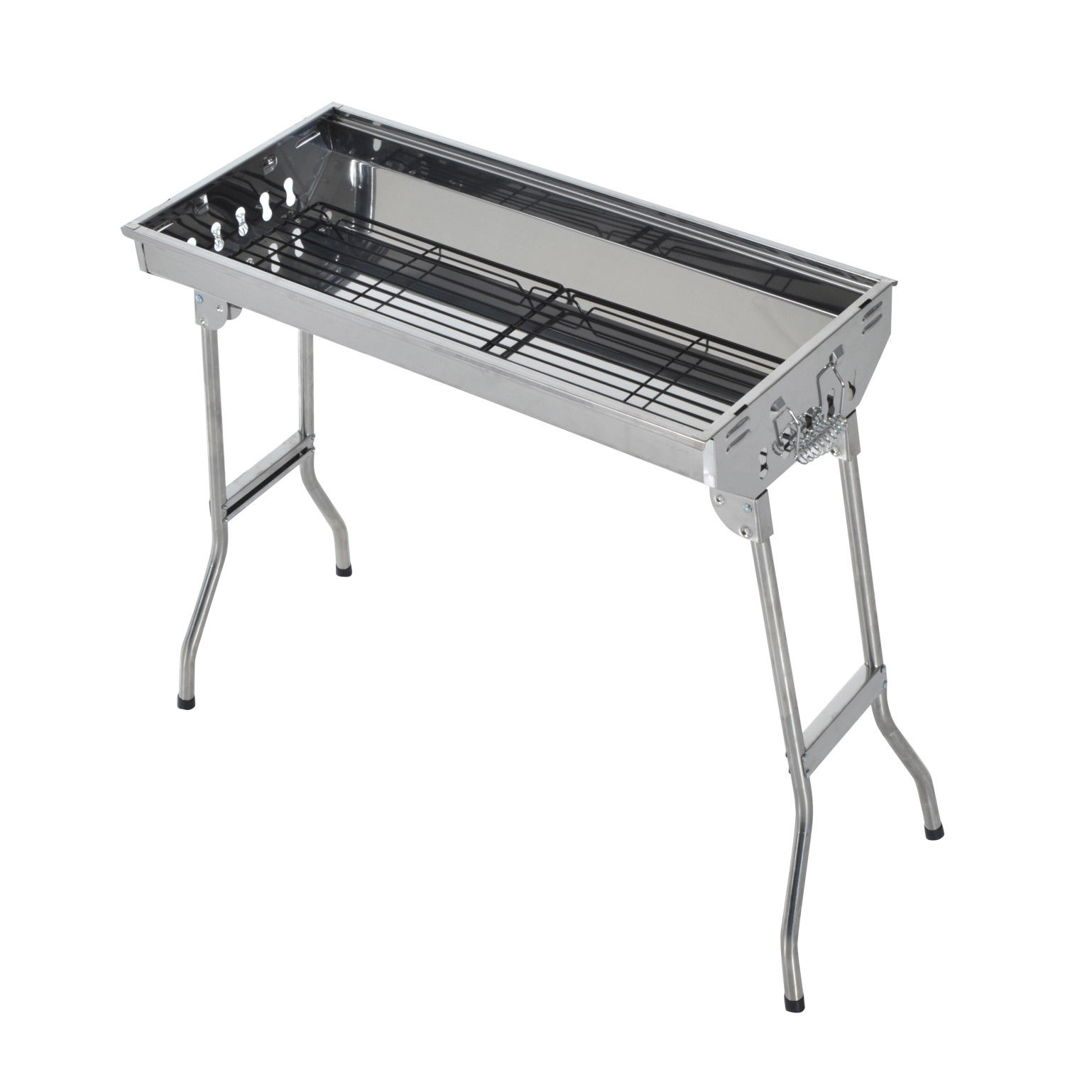 Holzkohlegrill Standgrill Klappgrill Grill klappbar 73x33cm Edelstahl