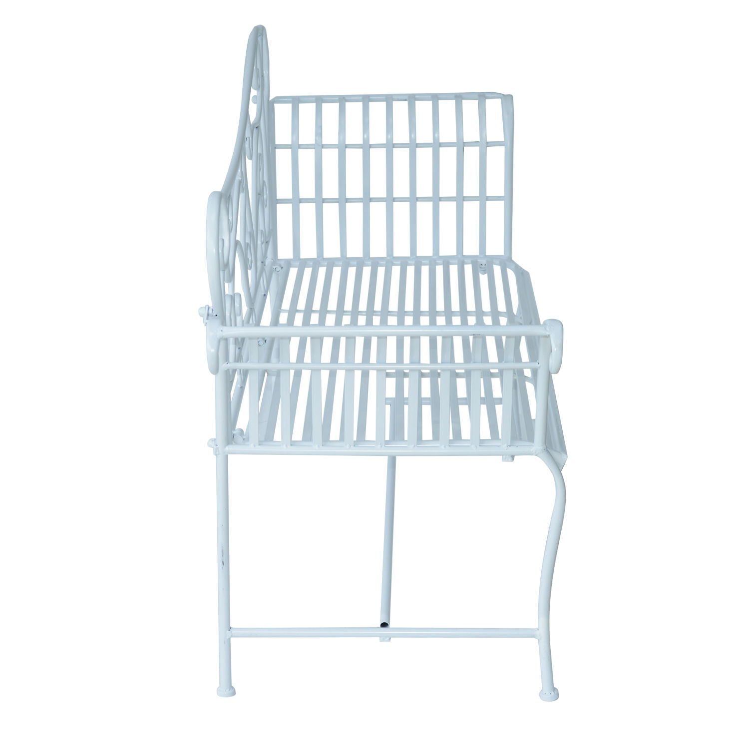 Outsunny Gartenbank Parkbank Sitzbank Bank Gartenmöbel 2-Sitzer Metall