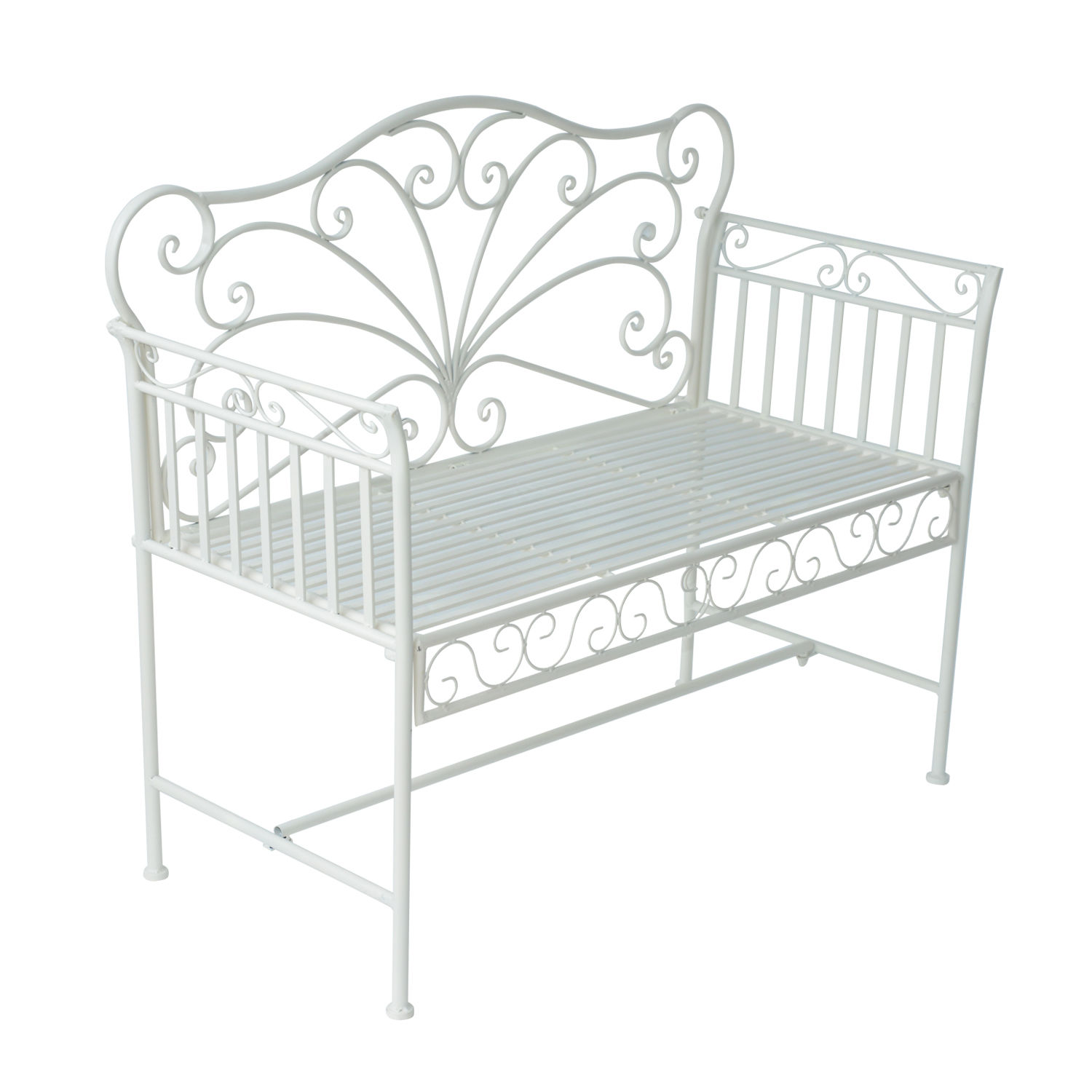 Gartenbank Sitzbank Blumenbank Parkbank Gartenmöbel 2-Sitzer Metall