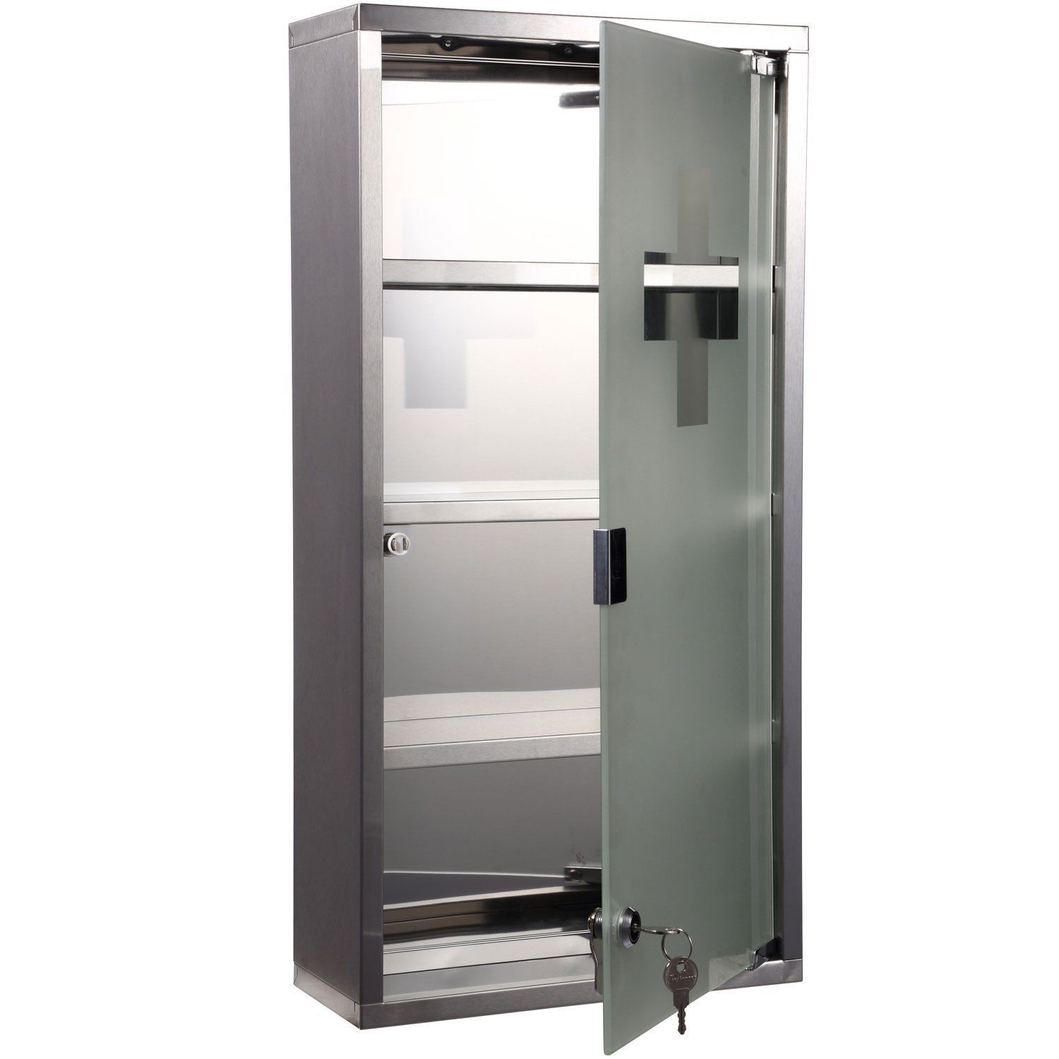 HOMCOM Medizinschrank Arzneischrank Erste Hilfe Medikamentenschrank 4