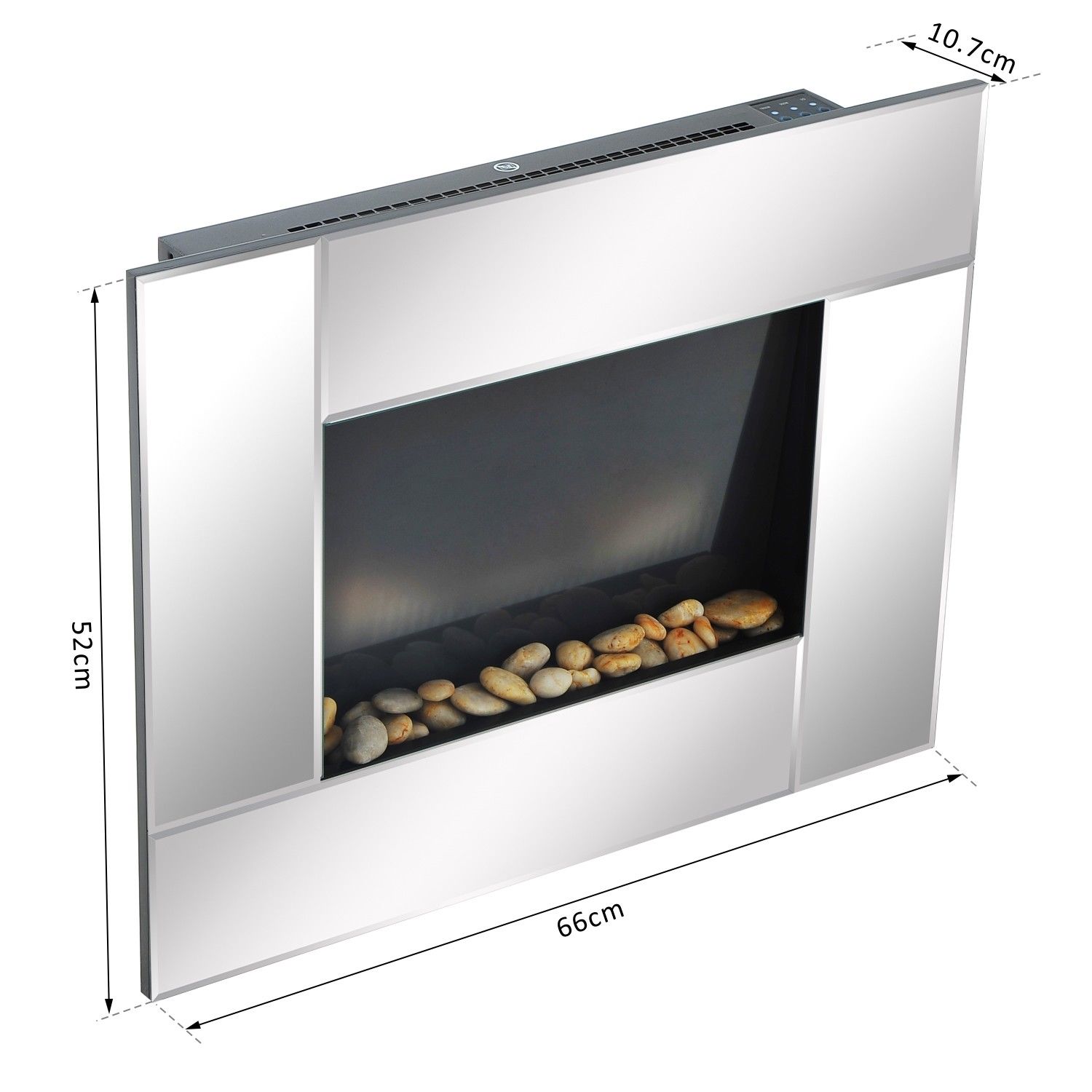 Elektrisch Kamin Wandkamin Elektrokamin Kaminofen mit Fernbedienung