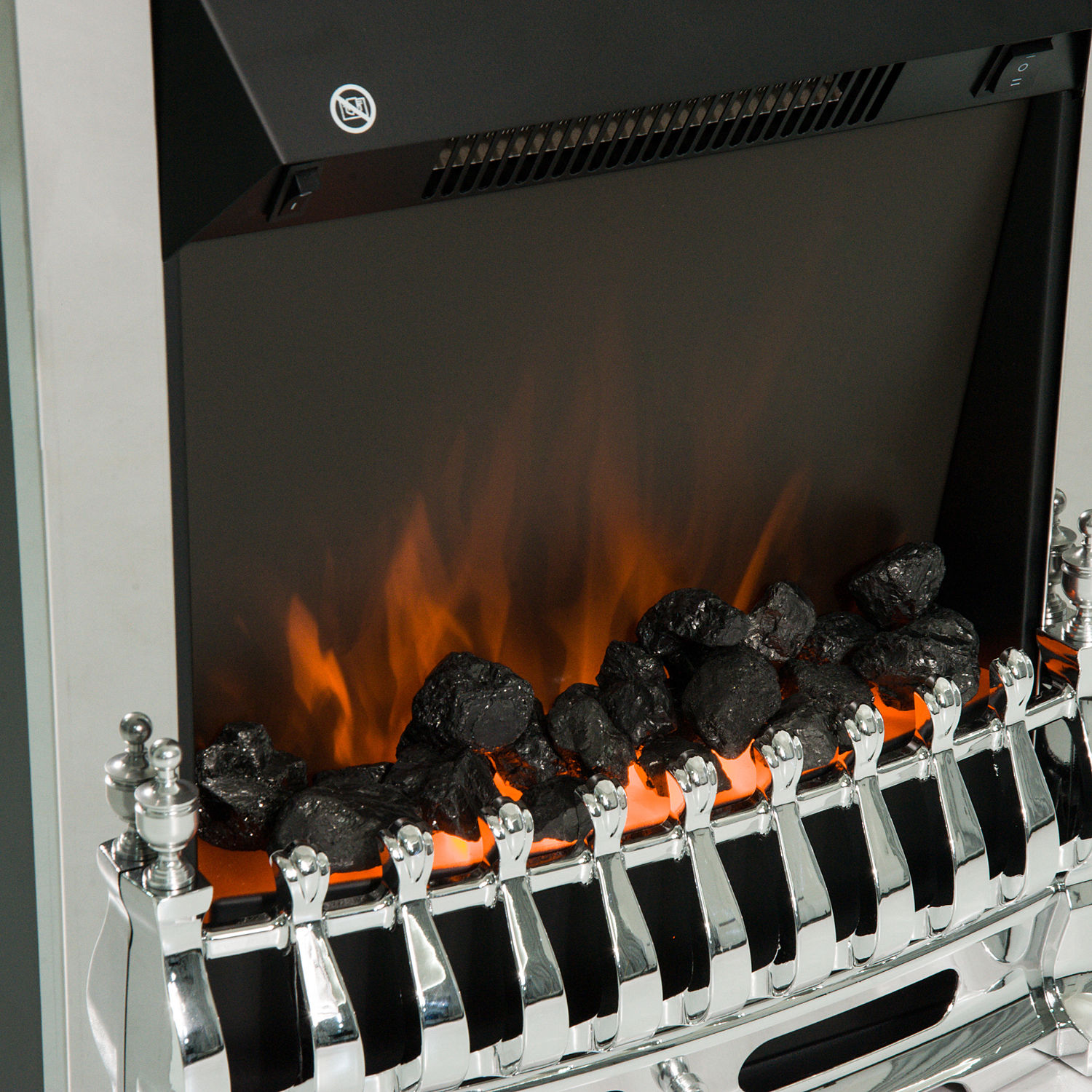 Elektrokamin Kaminofen 2000W Elektrischer Kamin Wandkamin Flammeneffekt