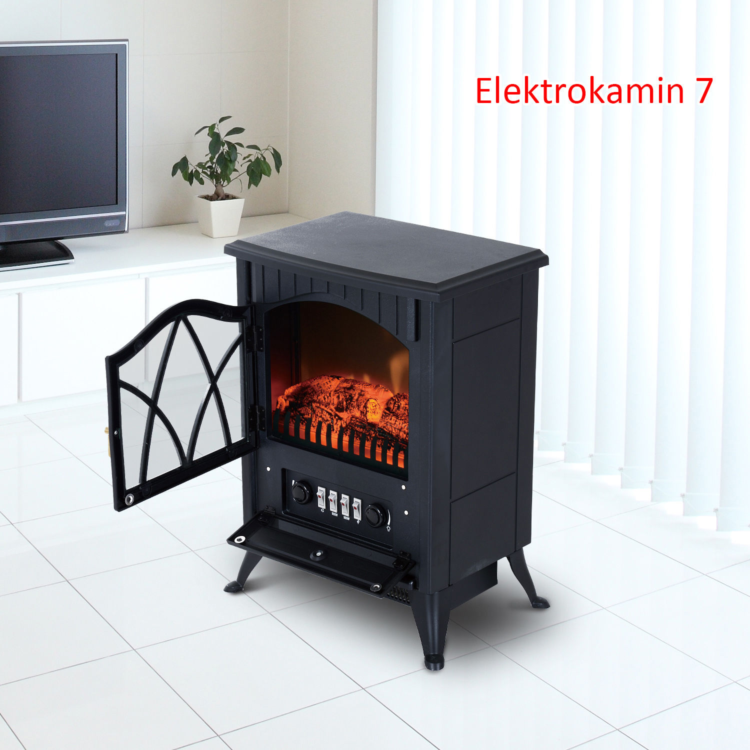 HOMCOM LED Elektrokamin Kamin Kaminofen Wandkamin Standkamin Elektrisch