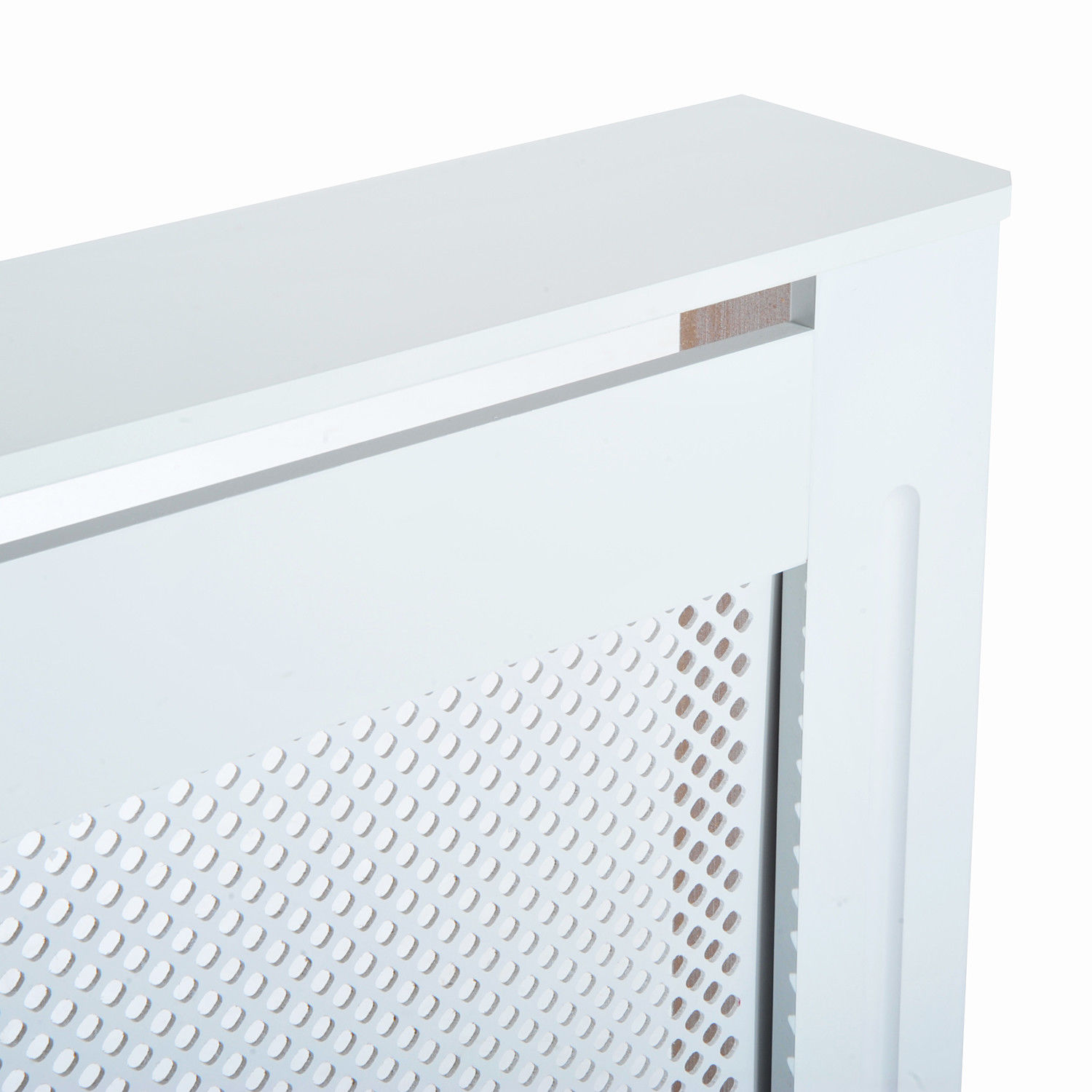 Heizkörperverkleidung Weiß 100x10 Cm - Magnetische Abdeckung Aus Baumwolle-Leinen