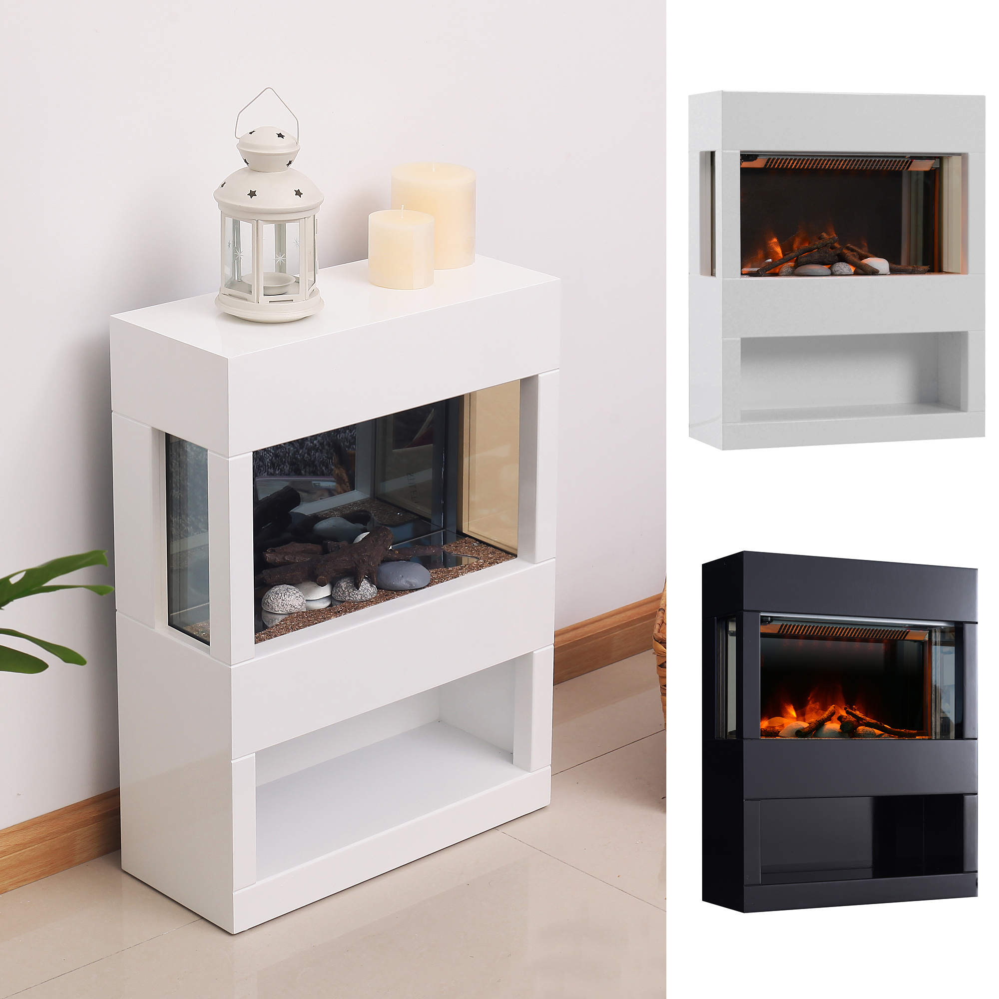 HOMCOM Elektroheizung Standkamin Elektrokamin Kaminofen Fernbedienung 2