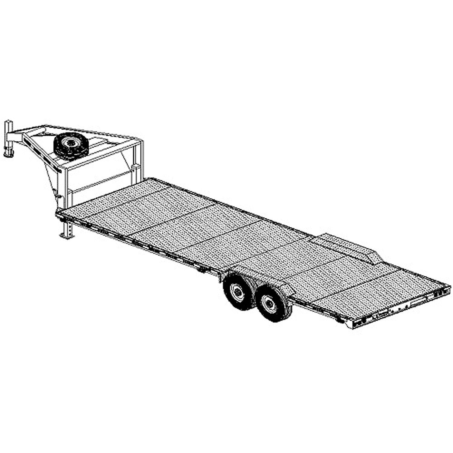 26XT Trailer Plan 26'x102" Tandem Axle Gooseneck 14K Trailer DIY