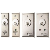 Alarm Controls MCK-5-4 MCK Series Mortise Cylinder Key Switch Station, DPDT Alternate, Single Gang, Green LED