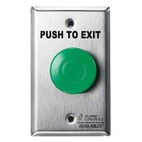 Alarm Controls TS-14302 Request To Exit Button with Pneumatic Timer, 1-1/2" Green Push Button, Weather Resistant Plate, Single Gang, 430 Stainless Steel
