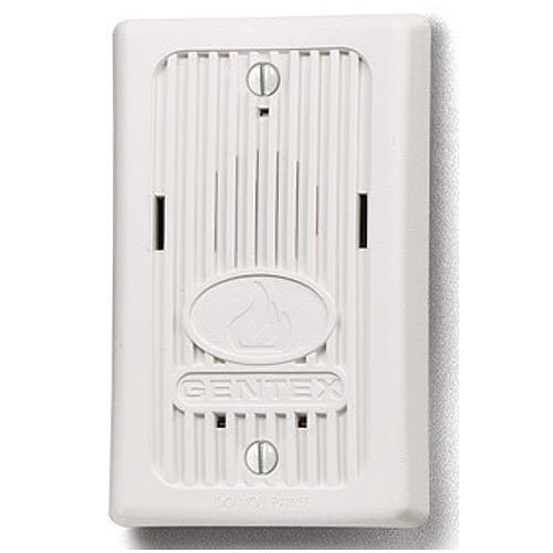 Gentex GX93-PW 12/24VDC Mini-Horn, Continuous or Temporal 3 Sounder, PLAIN (no lettering), White Faceplate