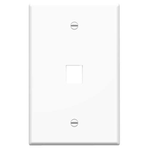 On-Q WP3301WH Single-Gang Oversized Wall Plate, 1-Port, White
